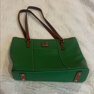 Dooney & Bourke Green and Brown Shoulder Bag